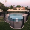 removable pool fence black mesh