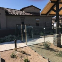 glass pool fence side view