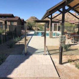 glass pool gate