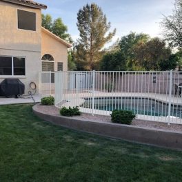 white iron pool fencing in phoenix