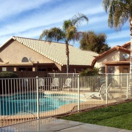 white wrought iron pool safety fence in phoenix