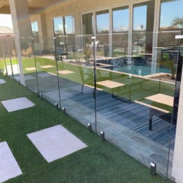glass backyard patio safety barrier
