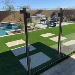 glass pool fence and gate