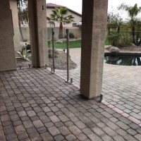 glass barrier fence for pool area