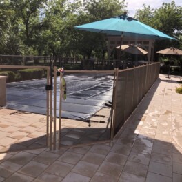 double protection fence and pool cover install