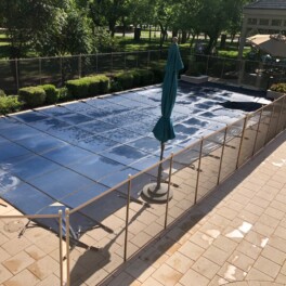 mesh fence and pool safety cover