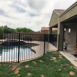 black iron fence for pool safety