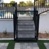 black iron fencing with safety gate