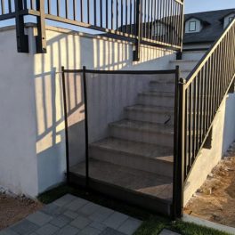 iron fence on steps