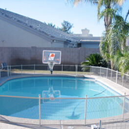 Invisible fence around shop pool