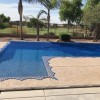 L shaped in-ground pool safety net install