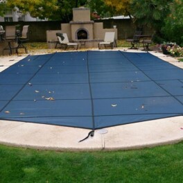 mesh pool cover deep royal blue